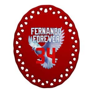 Fernando Forever Number 34 Fernando Memorial Ceramic Oval Ornament