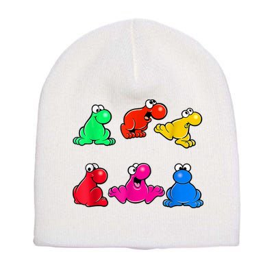 Frog Funny Nerds Candy Short Acrylic Beanie