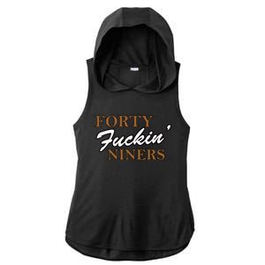 Forty Fuckin Niners Ladies PosiCharge Tri-Blend Wicking Draft Hoodie Tank