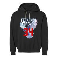 Fernando Forever Number 34 Fernando Memorial Garment-Dyed Fleece Hoodie