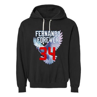 Fernando Forever Number 34 Fernando Memorial Garment-Dyed Fleece Hoodie