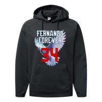 Fernando Forever Number 34 Fernando Memorial Performance Fleece Hoodie