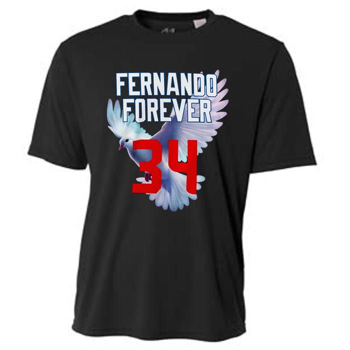 Fernando Forever Number 34 Fernando Memorial Cooling Performance Crew T-Shirt