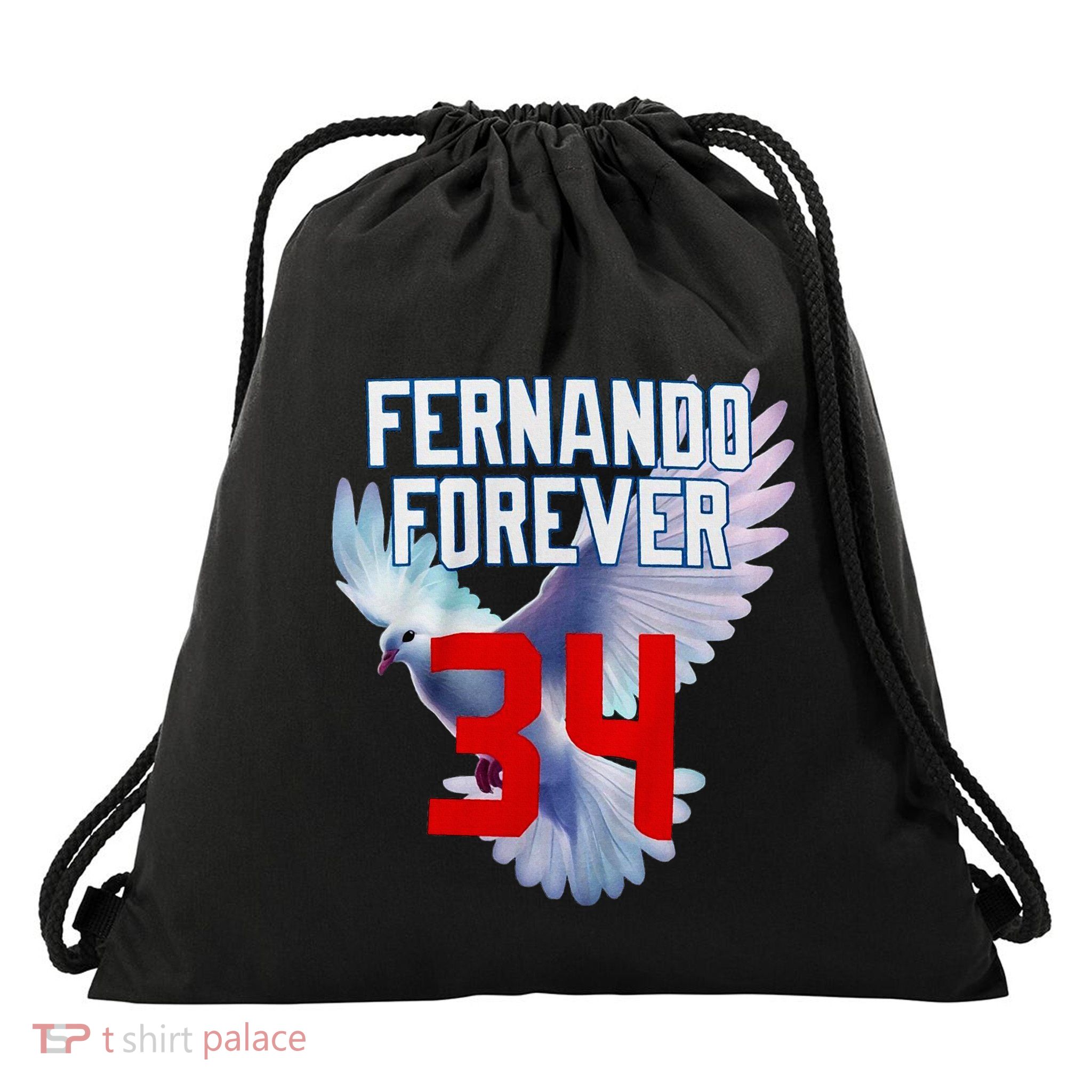 Fernando Forever Number 34 Fernando Memorial Drawstring Bag