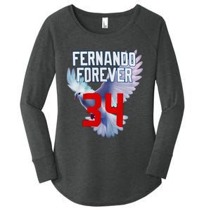 Fernando Forever Number 34 Fernando Memorial Women's Perfect Tri Tunic Long Sleeve Shirt