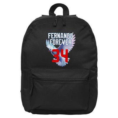 Fernando Forever Number 34 Fernando Memorial 16 in Basic Backpack