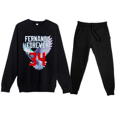 Fernando Forever Number 34 Fernando Memorial Premium Crewneck Sweatsuit Set