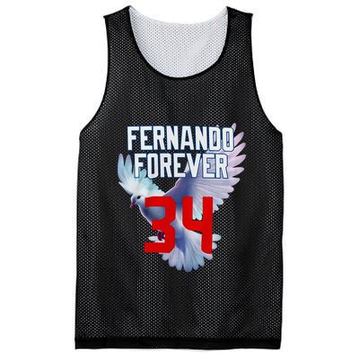 Fernando Forever Number 34 Fernando Memorial Mesh Reversible Basketball Jersey Tank