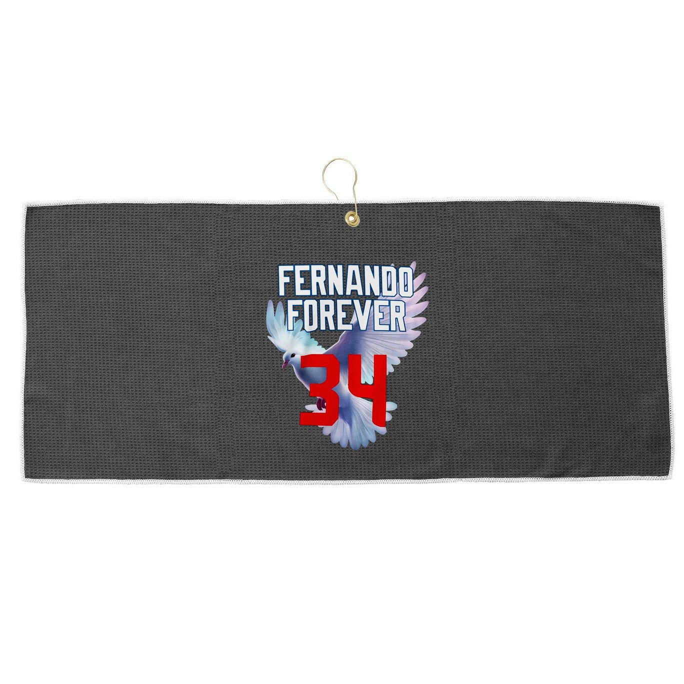 Fernando Forever Number 34 Fernando Memorial Large Microfiber Waffle Golf Towel