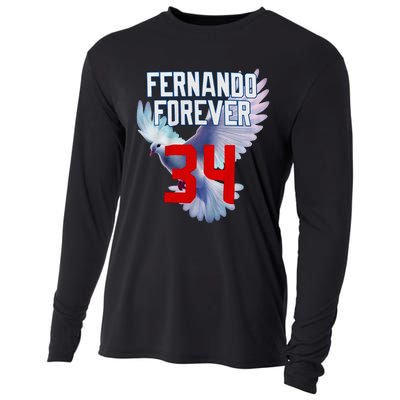 Fernando Forever Number 34 Fernando Memorial Cooling Performance Long Sleeve Crew