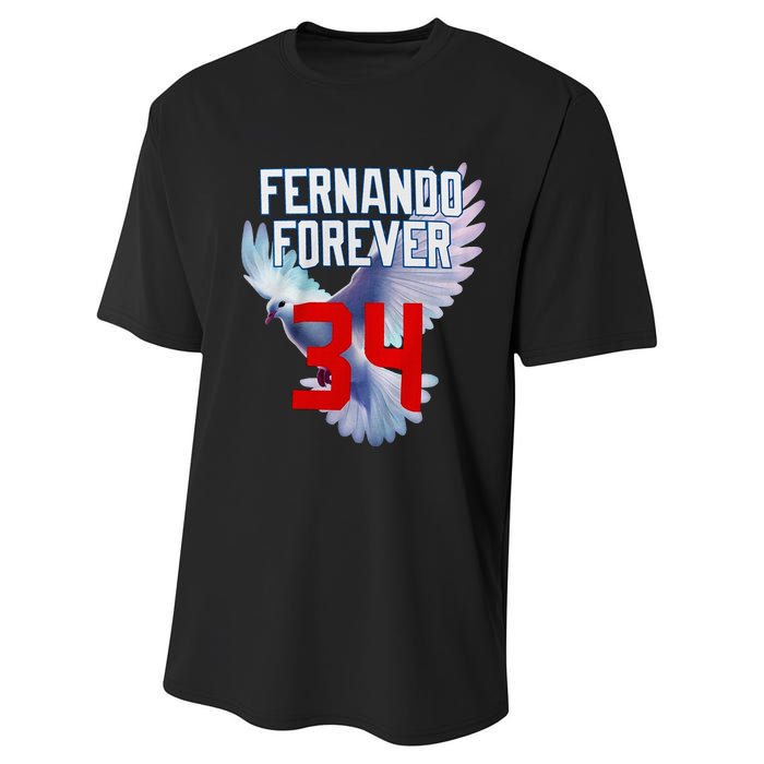 Fernando Forever Number 34 Fernando Memorial Performance Sprint T-Shirt