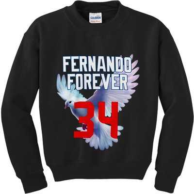 Fernando Forever Number 34 Fernando Memorial Kids Sweatshirt