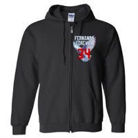 Fernando Forever Number 34 Fernando Memorial Full Zip Hoodie