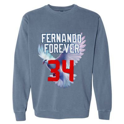 Fernando Forever Number 34 Fernando Memorial Garment-Dyed Sweatshirt