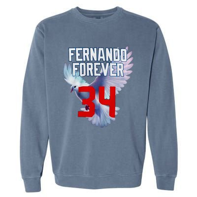 Fernando Forever Number 34 Fernando Memorial Garment-Dyed Sweatshirt