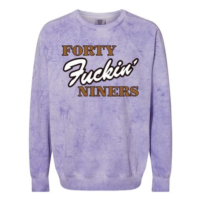 Forty Fuckin Niners Colorblast Crewneck Sweatshirt