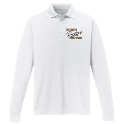 Forty Fuckin Niners Performance Long Sleeve Polo