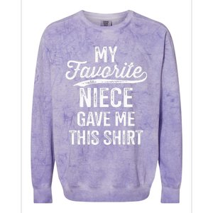 From Favorite Niece For Uncle Fathers Day Birthday Christmas Colorblast Crewneck Sweatshirt