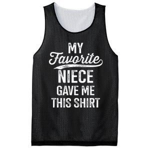 From Favorite Niece For Uncle Fathers Day Birthday Christmas Mesh Reversible Basketball Jersey Tank