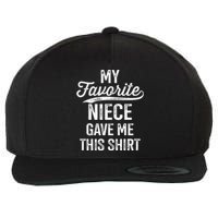 From Favorite Niece For Uncle Fathers Day Birthday Christmas Wool Snapback Cap