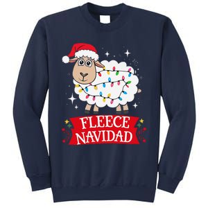 Fleece Feliz Navidad Cute Shee.P Christmas Sweatshirt