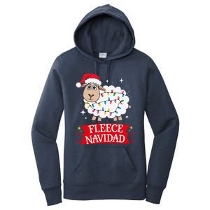 Fleece Feliz Navidad Cute Shee.P Christmas Women's Pullover Hoodie