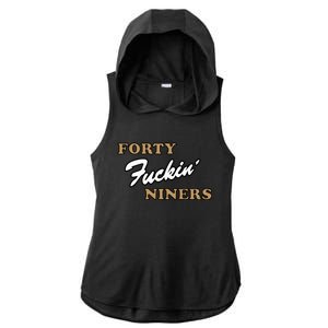 Forty Fuckin Niners Ladies PosiCharge Tri-Blend Wicking Draft Hoodie Tank