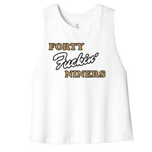 Forty Fuckin Niners Women's Racerback Cropped Tank