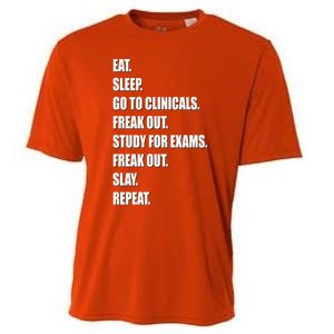 Funny Future Nurse Slay Eat Sleep Clinicals Nursing School Meaningful Gift Cooling Performance Crew T-Shirt