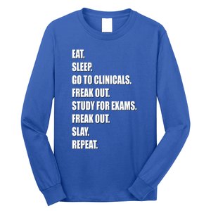 Funny Future Nurse Slay Eat Sleep Clinicals Nursing School Meaningful Gift Long Sleeve Shirt