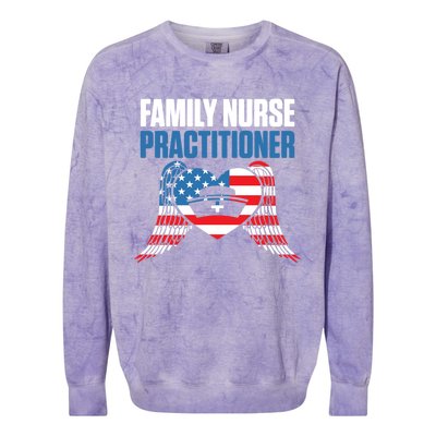 Fnp Family Nurse Practitioner Fun Skilled Funny Nursing Cool Gift Colorblast Crewneck Sweatshirt