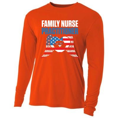 Fnp Family Nurse Practitioner Fun Skilled Funny Nursing Cool Gift Cooling Performance Long Sleeve Crew