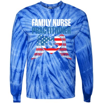 Fnp Family Nurse Practitioner Fun Skilled Funny Nursing Cool Gift Tie-Dye Long Sleeve Shirt