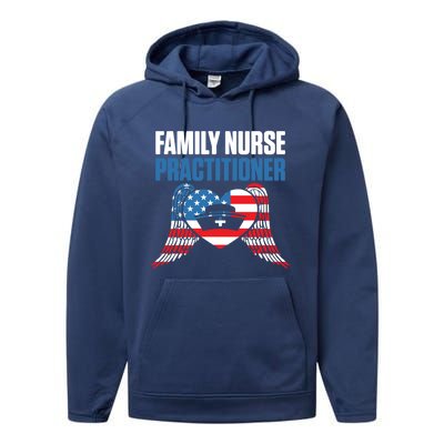 Fnp Family Nurse Practitioner Fun Skilled Funny Nursing Cool Gift Performance Fleece Hoodie