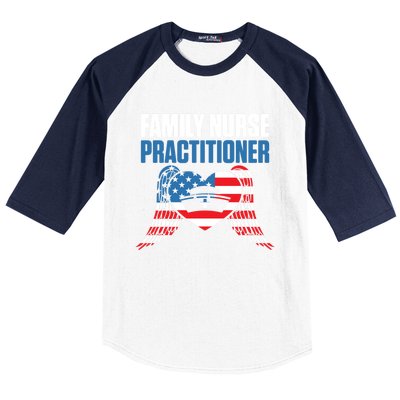 Fnp Family Nurse Practitioner Fun Skilled Funny Nursing Cool Gift Baseball Sleeve Shirt