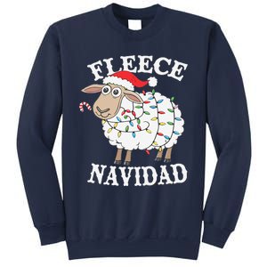 Fleece Feliz Navidad Cute Shee.P Christmas Sweatshirt