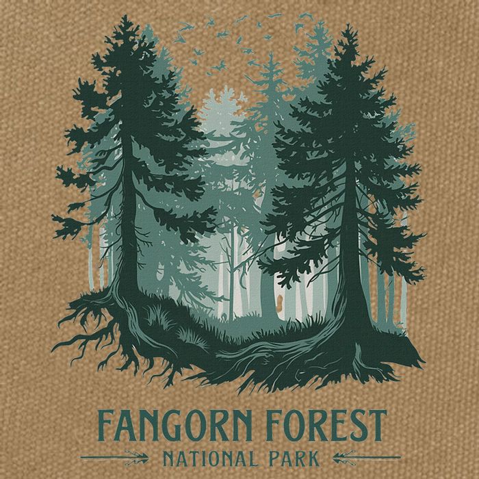 Fangorn Forest National Park Bookworms Saying Cotton Canvas Backpack
