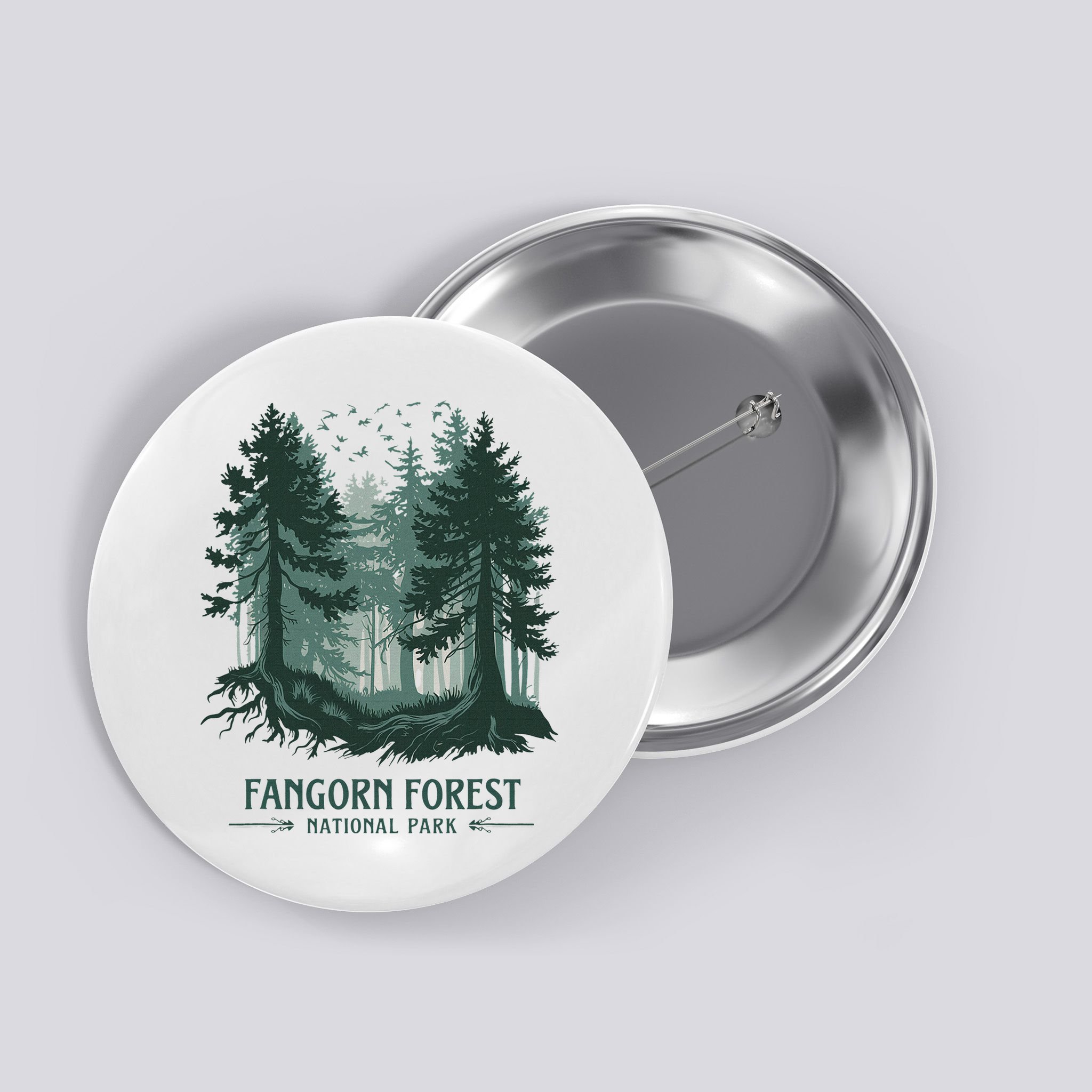 Fangorn Forest National Park Bookworms Saying Button