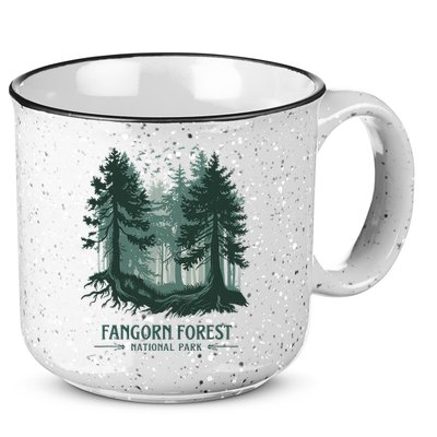Fangorn Forest National Park Bookworms Saying 15oz Campfire Ceramic Mug