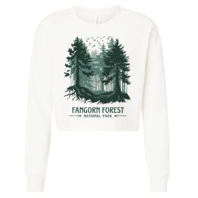 Fangorn Forest National Park Bookworms Saying Cropped Pullover Crew