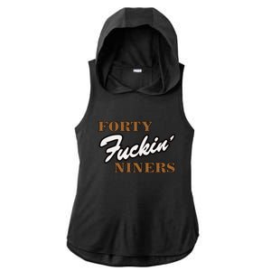 Forty Fuckin Niners Ladies PosiCharge Tri-Blend Wicking Draft Hoodie Tank