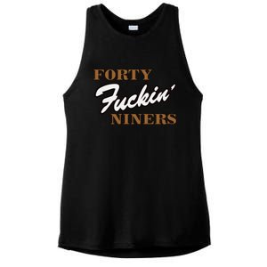 Forty Fuckin Niners Ladies PosiCharge Tri-Blend Wicking Tank