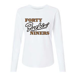 Forty Fuckin Niners Womens Cotton Relaxed Long Sleeve T-Shirt