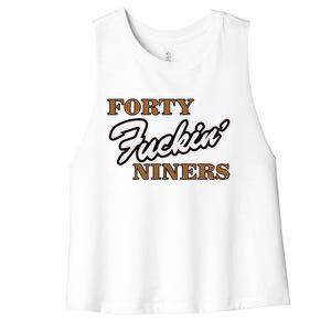 Forty Fuckin Niners Women's Racerback Cropped Tank