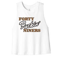 Forty Fuckin Niners Women's Racerback Cropped Tank