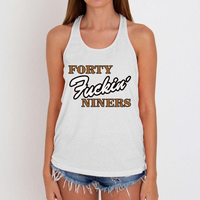 Forty Fuckin Niners Women's Knotted Racerback Tank