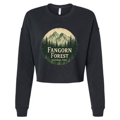 Fangorn Forest National Park Bookworms Saying Cropped Pullover Crew