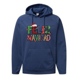 Funny Feliz Navidad Spanish Merry Christmas Christmas Lights Family Matching Performance Fleece Hoodie