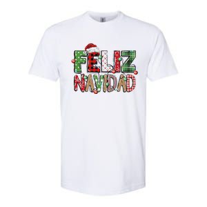 Funny Feliz Navidad Spanish Merry Christmas Christmas Lights Family Matching Softstyle CVC T-Shirt