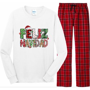 Funny Feliz Navidad Spanish Merry Christmas Christmas Lights Family Matching Long Sleeve Pajama Set